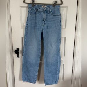 Madewell Perfect Vintage Straight Jean Light Blue High Rise